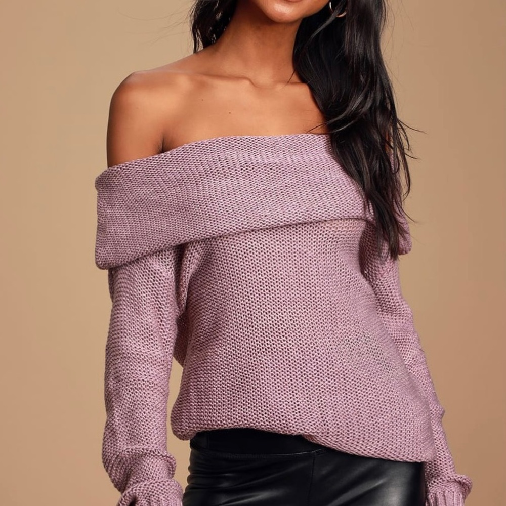 Lulu’s Off The Shoulder Lavender Top